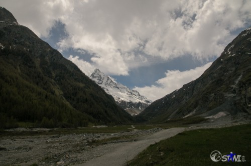 Von Zinal in Richtung Matterhorn.