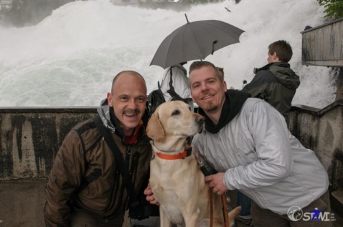 Rudelurlaub - am Rheinfall bei Schaffhausen.