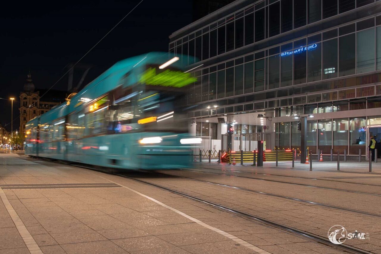 Straßenbahn in Bewegung