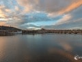 Sonnenuntergang an der Moldau